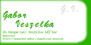 gabor veszelka business card